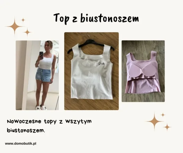 Top z biustonoszem - kolory - DARMOWA DOSTAWA od 99 zł